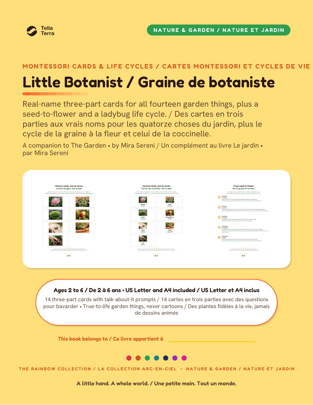 Couverture de Graine de botaniste, édition bilingue anglais et français